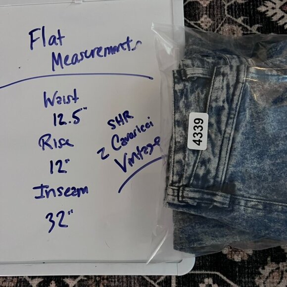 Vintage Z Cavaricci ACID WASHED Cat Eye High-rise Denim Trouser Jeans 27 (25x32) - Picture 10 of 10